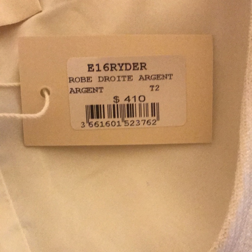 NWT Maje Ryder Shift Dress in Argent - Picture 2 of 8